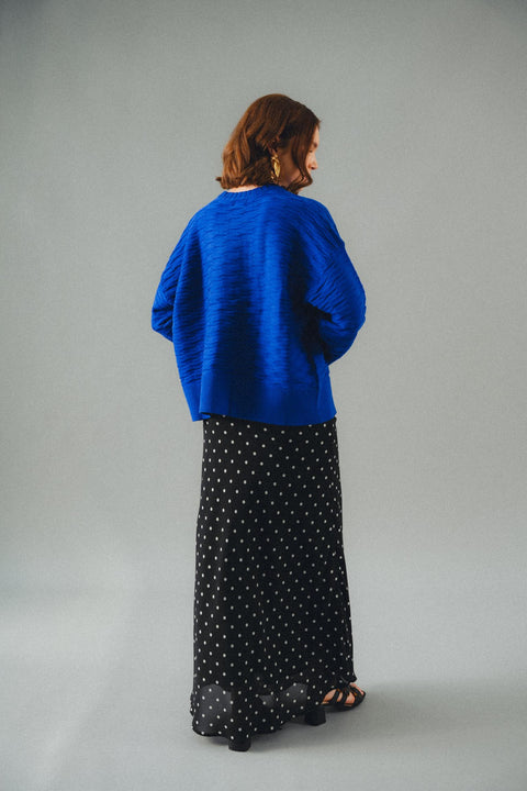 NUVOLA KNIT SWEATER IN BLEU ELECTRIQUE