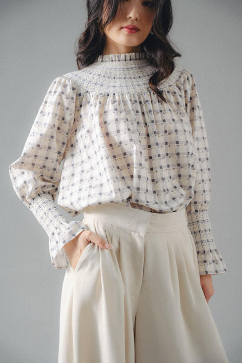 KATE BLOUSE IN INDIGO BLUE
