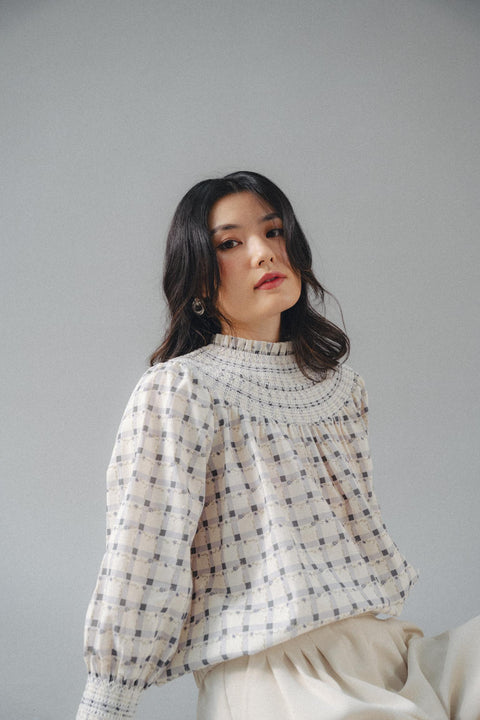 KATE BLOUSE IN INDIGO BLUE