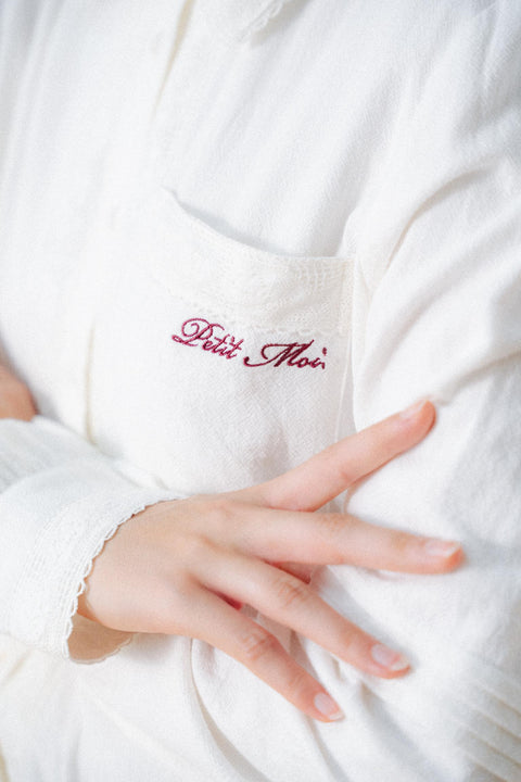 ISCHIA COTTON SHIRT IN PORCELAIN