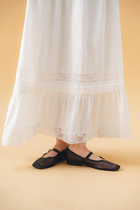 ISCHIA COTTON SKIRT IN PORCELAIN