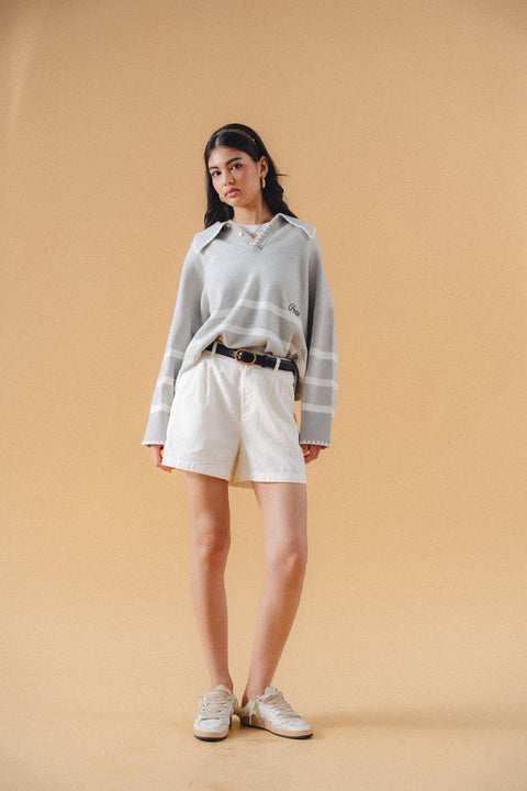 STEVIE POLO KNIT SWEATER