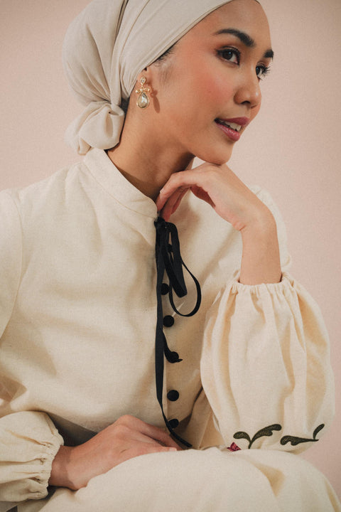 MARGUERITE BLOUSE IN VELOUR ROSE