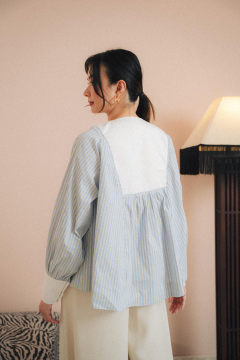 ZADIE BLOUSE IN SUMMER BLUE
