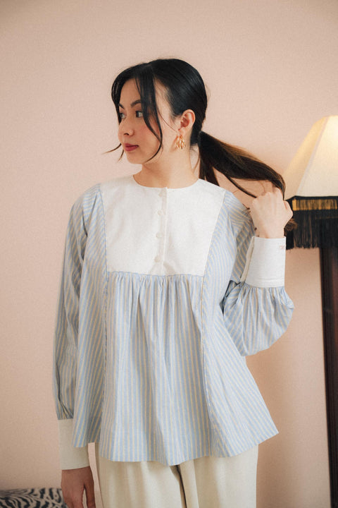 ZADIE BLOUSE IN SUMMER BLUE