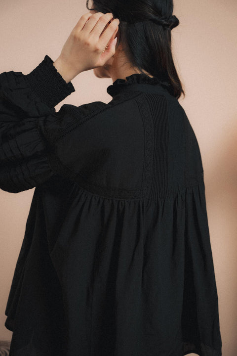 CAPUCINE BLOUSE IN NOIR