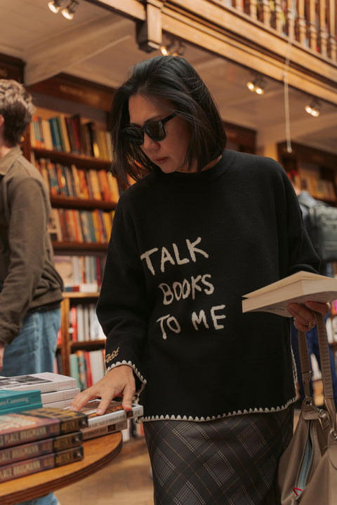 TALK BOOKS TO ME KNIT SWEATER