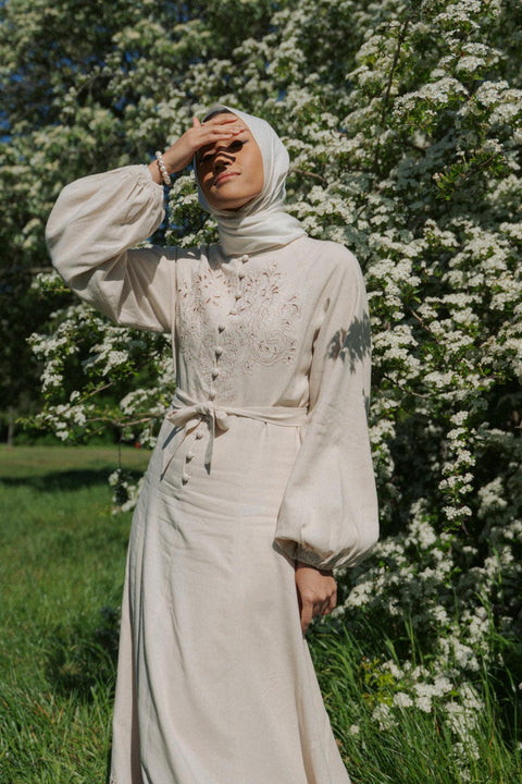 ANXPM JANE EMBROIDERED DRESS