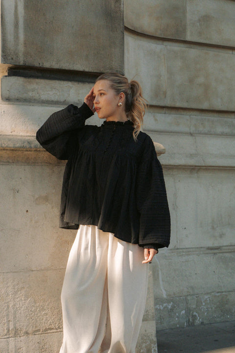 CAPUCINE BLOUSE IN NOIR