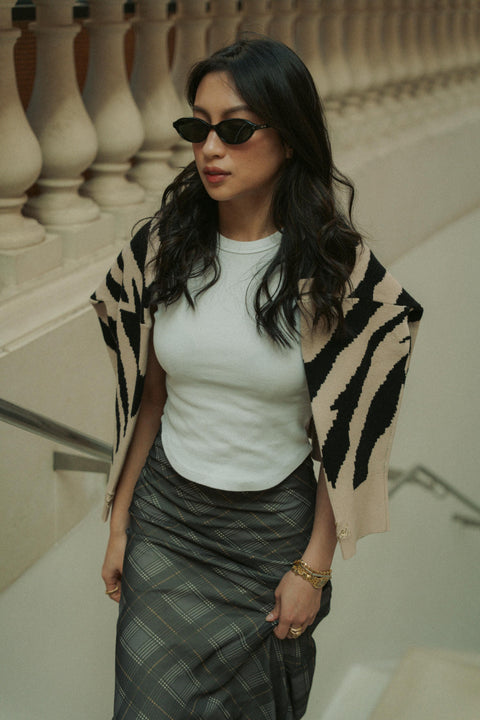 VICKY KNIT SWEATER IN ZEBRA (ADULT)