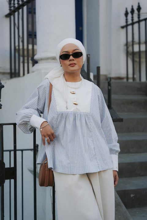ZADIE BLOUSE IN SUMMER BLUE