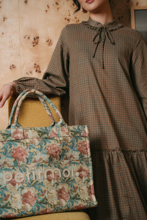 ALCOTT DRESS IN VERT GINGHAM