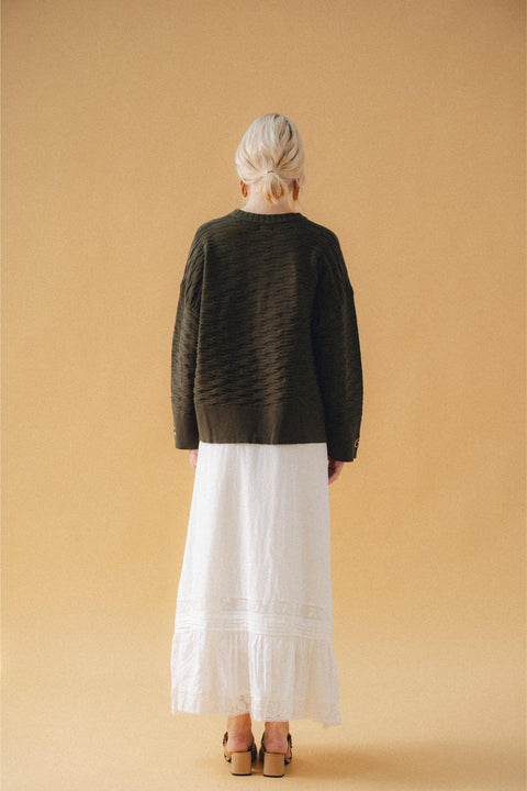 NUVOLA KNIT SWEATER IN FOREST