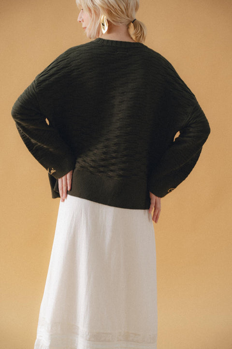 NUVOLA KNIT SWEATER IN FOREST