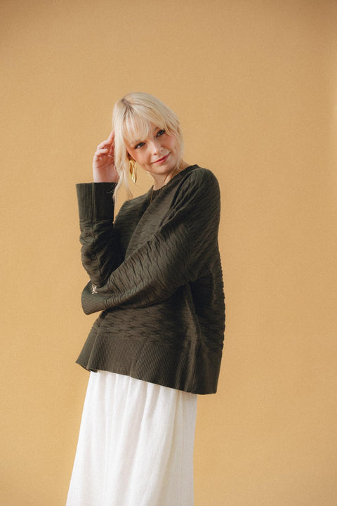 NUVOLA KNIT SWEATER IN FOREST