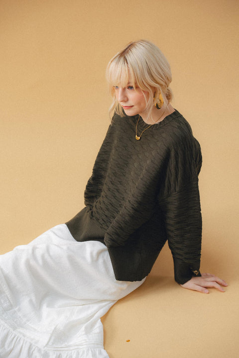 NUVOLA KNIT SWEATER IN FOREST