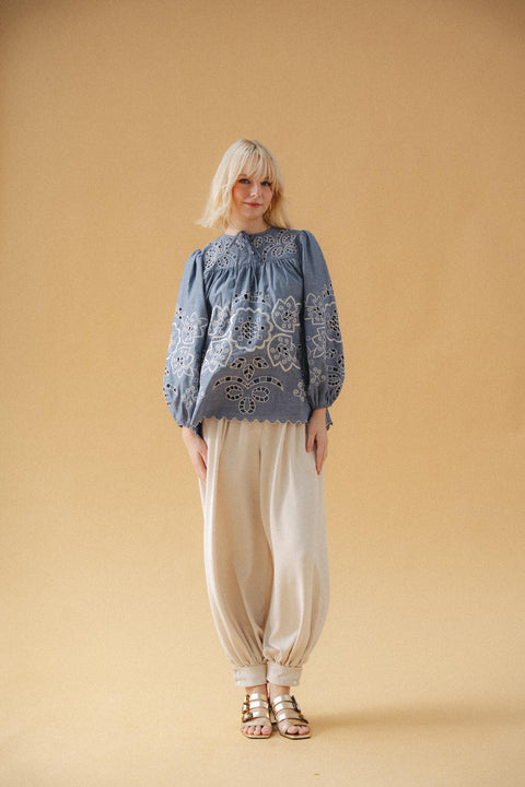 VENUS BLOUSE IN CHAMBRAY