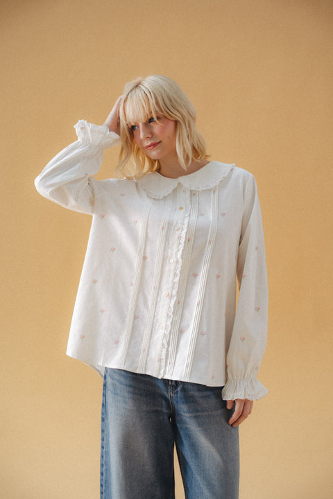 BEATRIX BLOUSE IN PRESSED FLOWERS