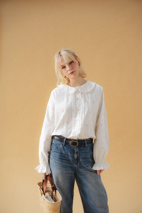 BEATRIX BLOUSE IN PRESSED FLOWERS