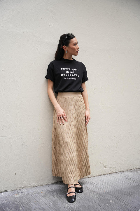 OVERRATED TEE IN NOIR