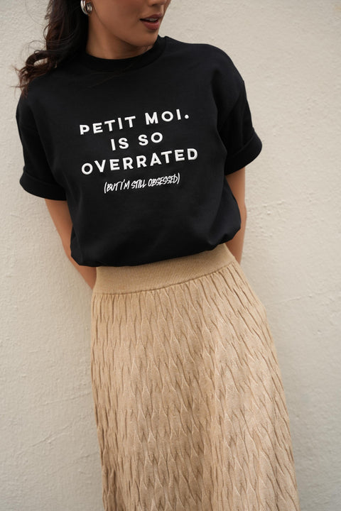 OVERRATED TEE IN NOIR