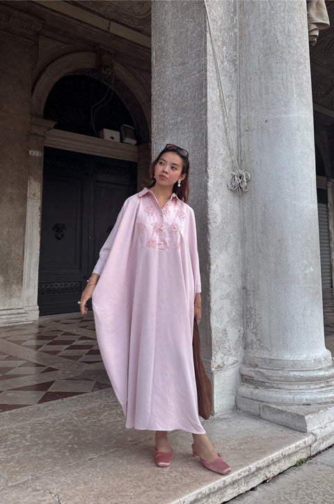 NAHLA KAFTAN IN ROSE QUARTZ