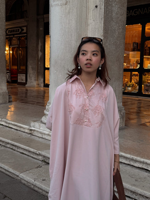 NAHLA KAFTAN IN ROSE QUARTZ