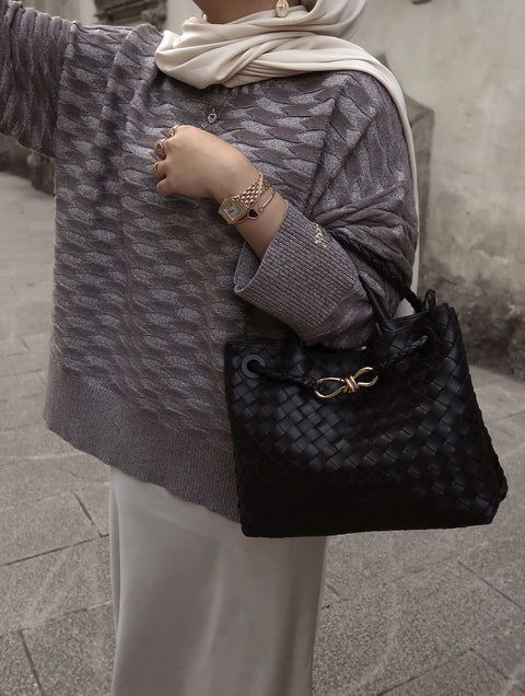 NUVOLA KNIT SWEATER IN LUNARE