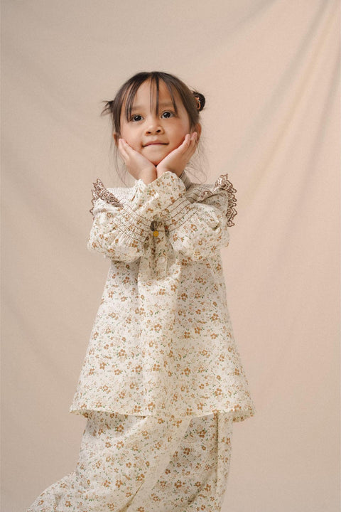 ALIYA KURUNG IN BROWN FLORAL