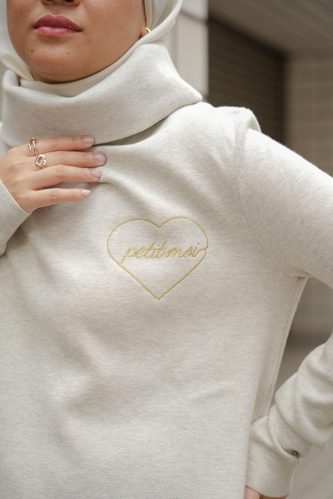 CLASSIC TURTLENECK TOP IN STONE