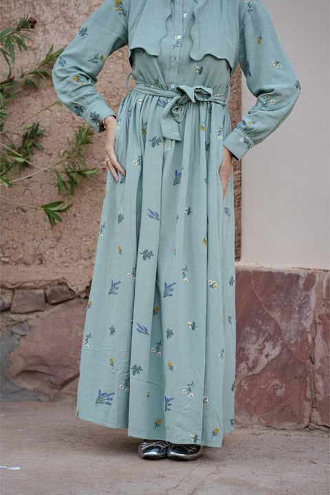 NAEMA DRESS IN TEAL FLORAL