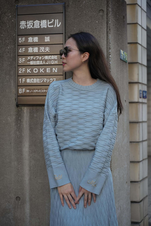 NUVOLA KNIT SWEATER IN SKY BLUE