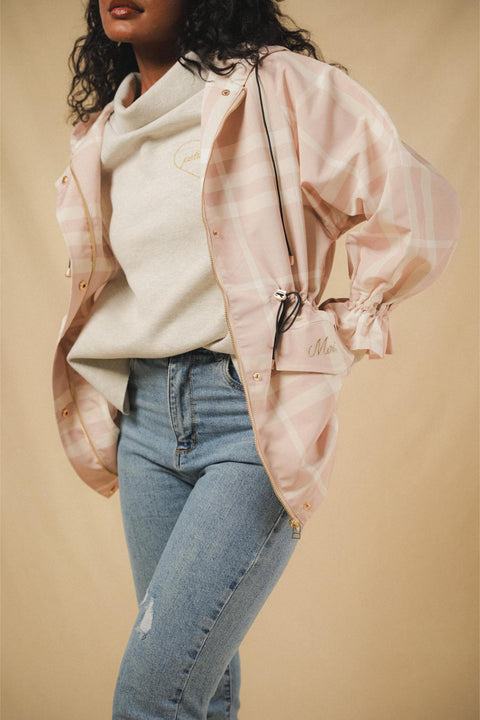LE COOL PARKA IN PINK TARTAN