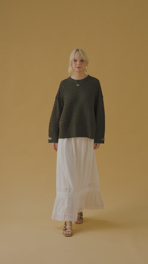 NUVOLA KNIT SWEATER IN FOREST