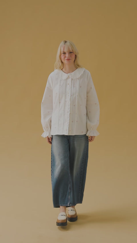 BEATRIX BLOUSE IN PRESSED FLOWERS