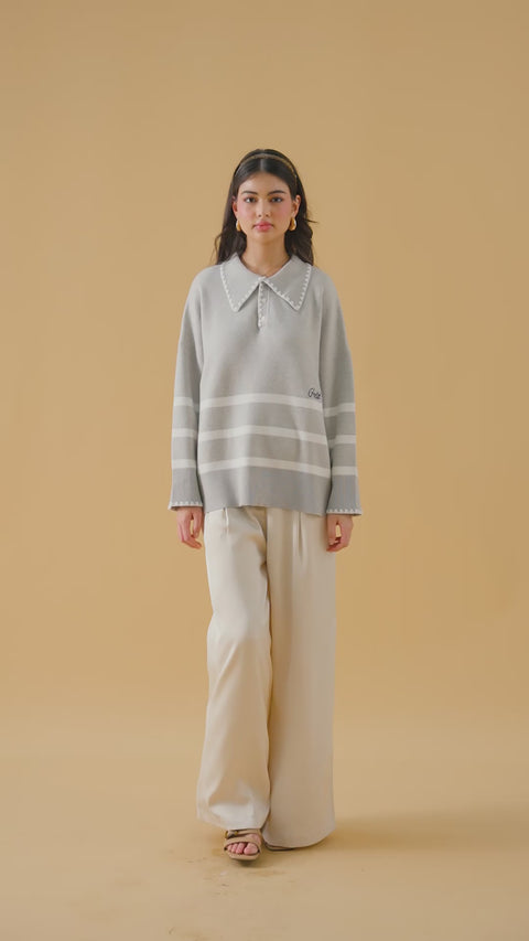 STEVIE POLO KNIT SWEATER
