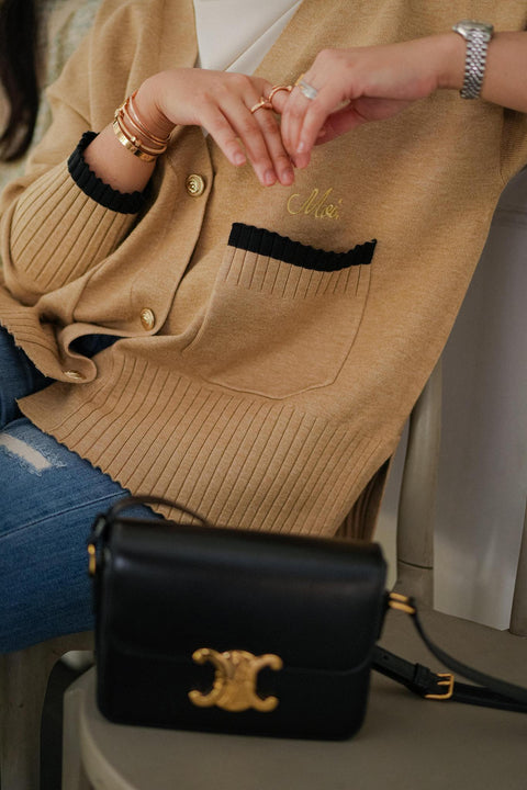 LA SEMAINE CARDIGAN IN TOFFEE
