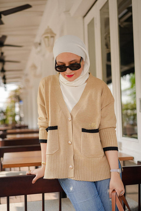 LA SEMAINE CARDIGAN IN TOFFEE