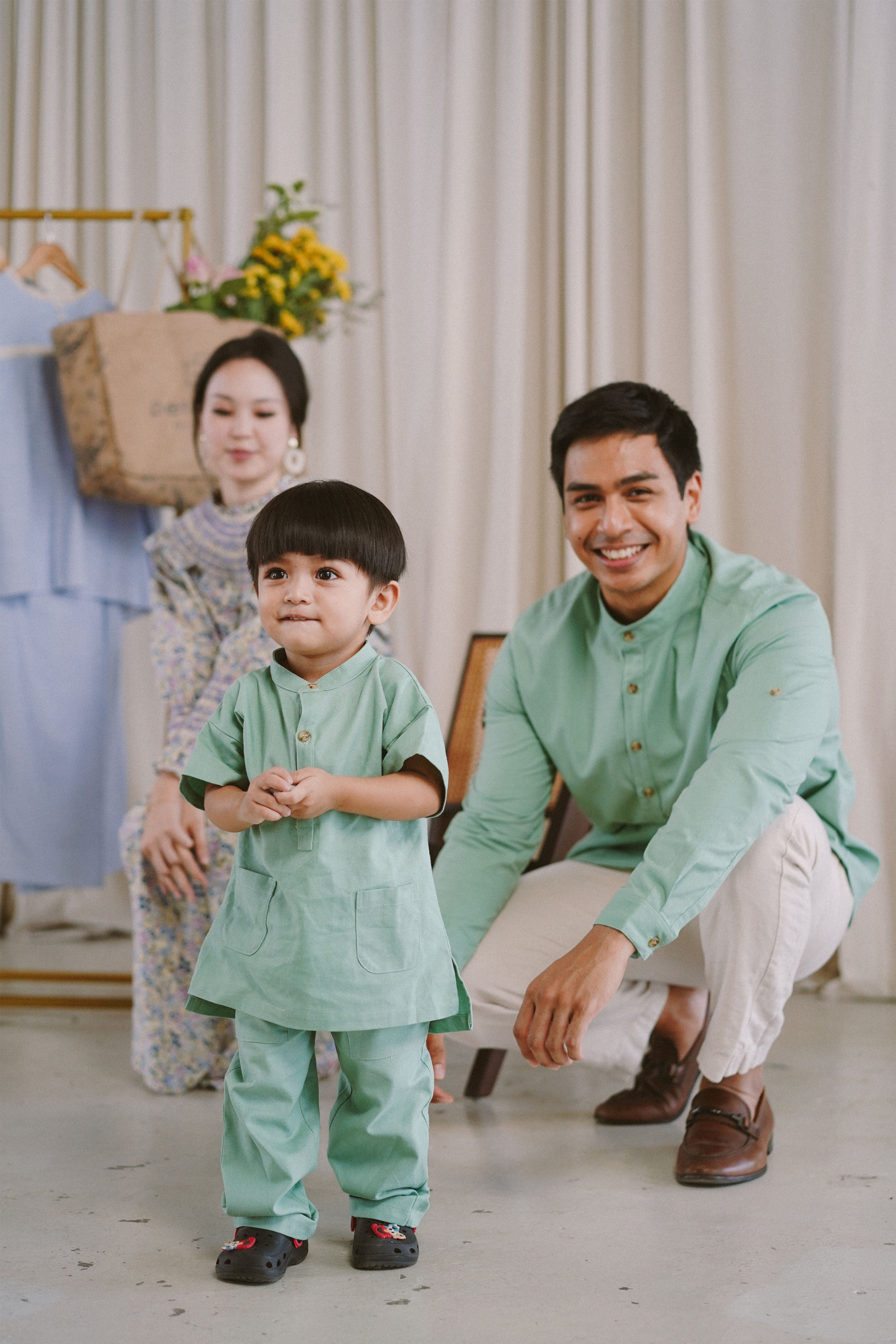 friends & family in modern Malaysian clothing by Petit Moi