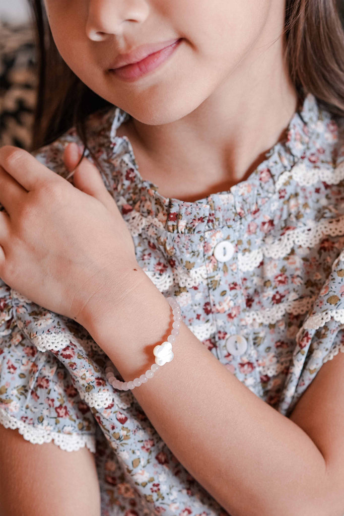 little girl wearing a kids bracelet by Petit Moi