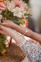 mother and daughter wearing stylish bracelet by Petit Moi