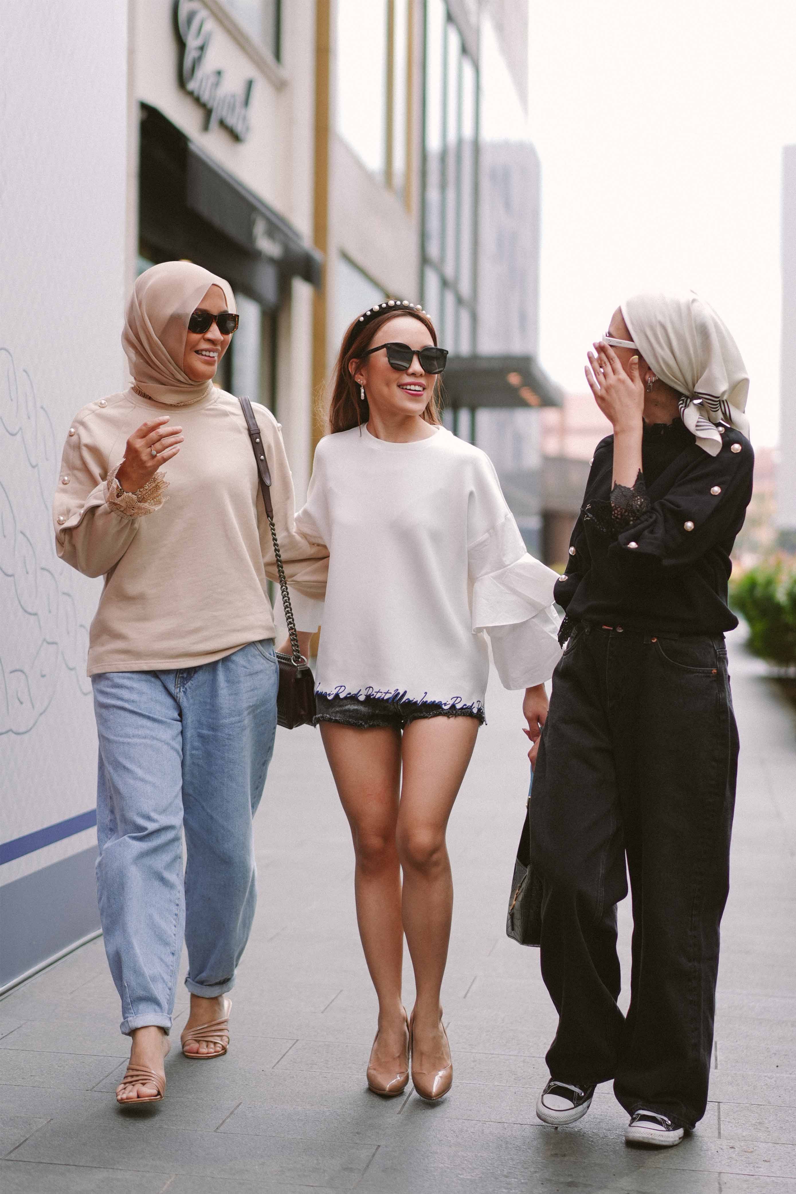 three bestfriends in casual clothes by petit moi