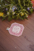 A high quality pink bingka coaster by Petit Moi