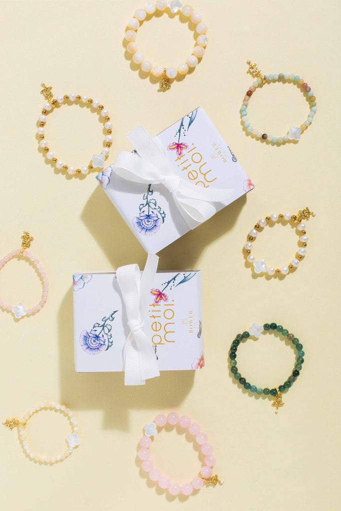 Bracelets and packaging by Petit Moi