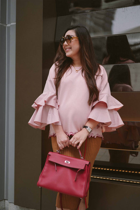 pregnant mother in casual clothes by petit moi