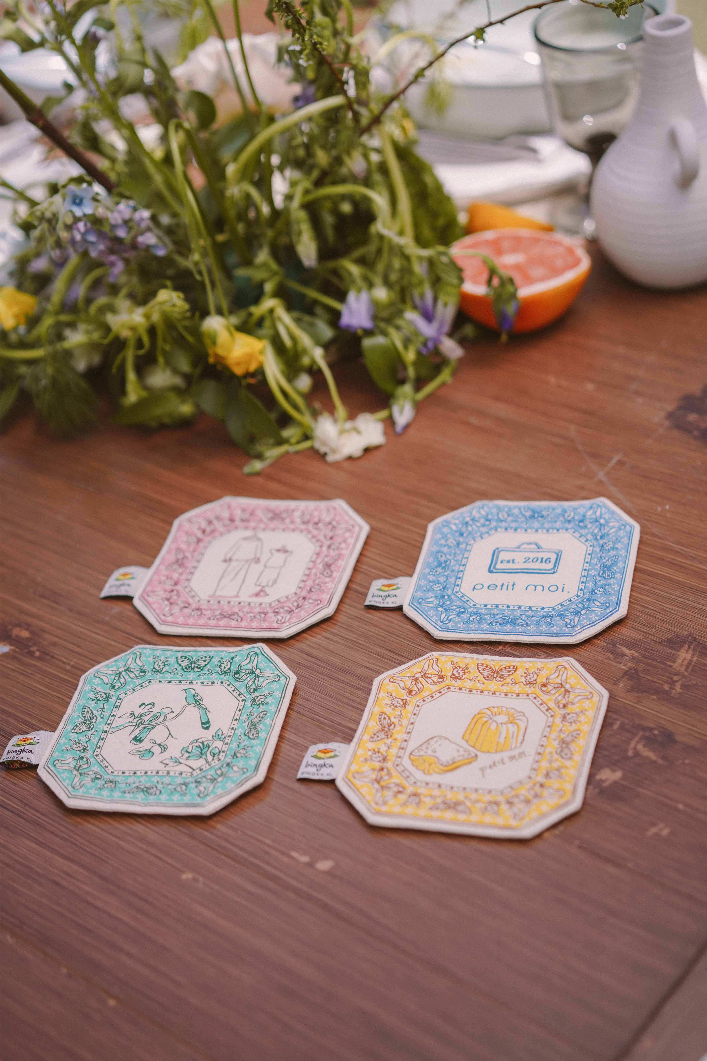 High quality colourful coasters by Petit Moi